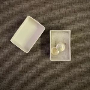Silver Pearl Earrings NIB
